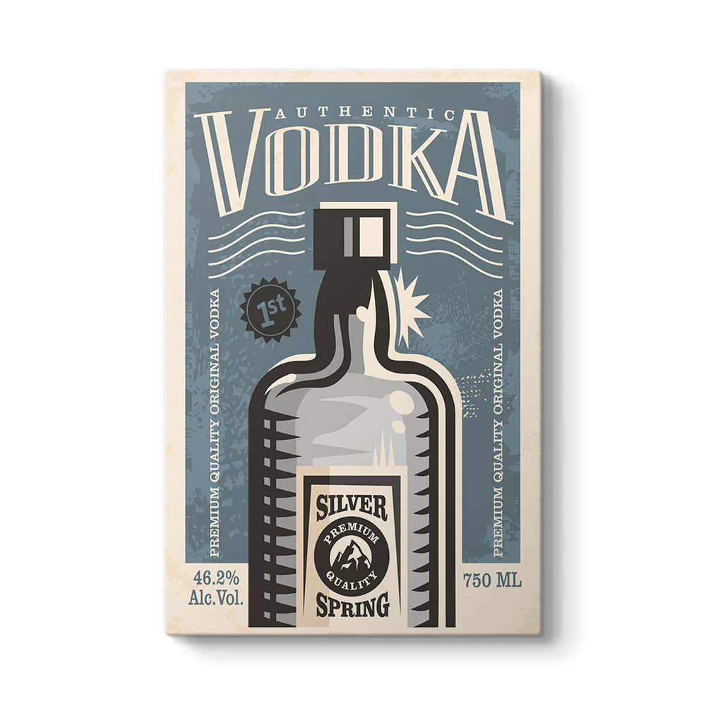 Vintage Vodka Tablosu - Model 2